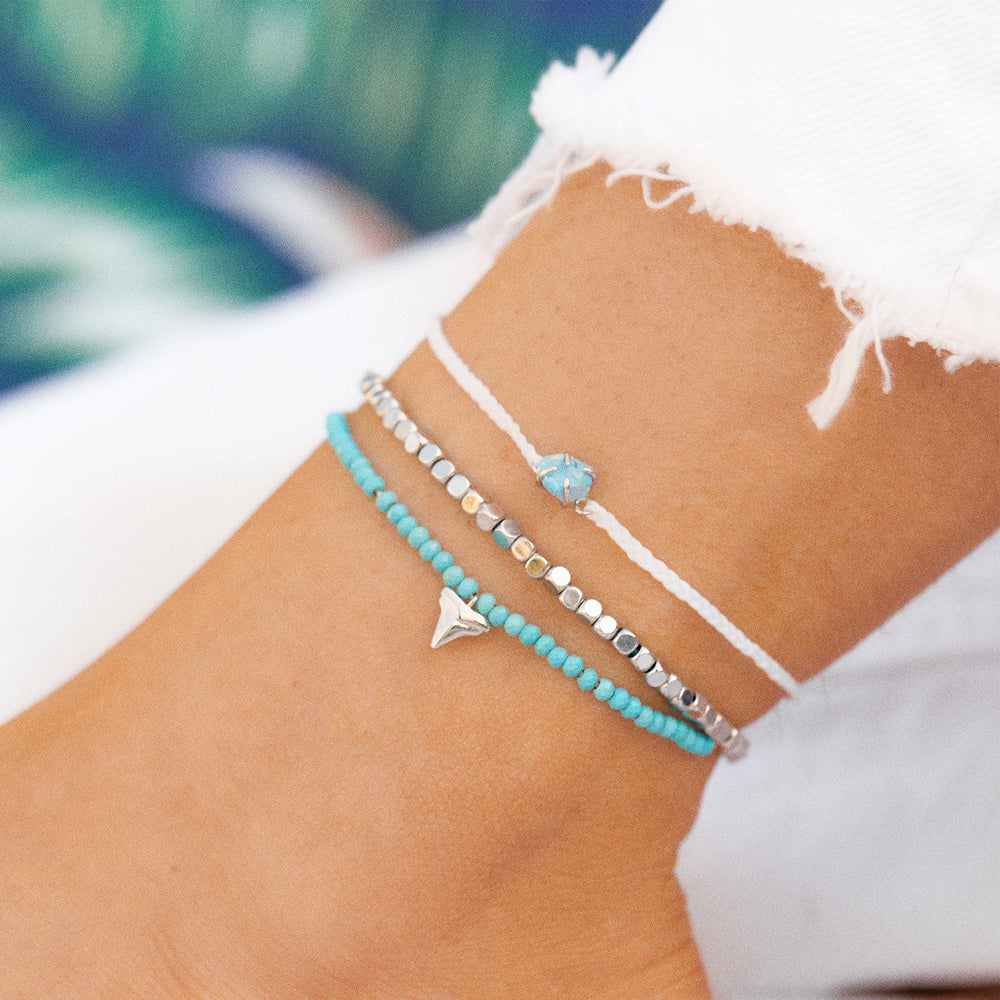 Turquoise Tides Anklet Pack 2