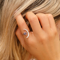 Crescent Moon Ring Gallery Thumbnail