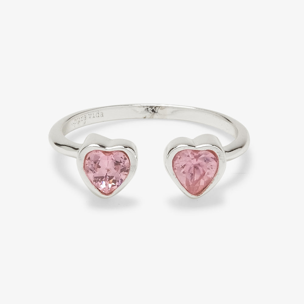 Twin Hearts Gemstone Ring 1