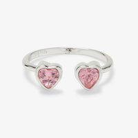 Twin Hearts Gemstone Ring