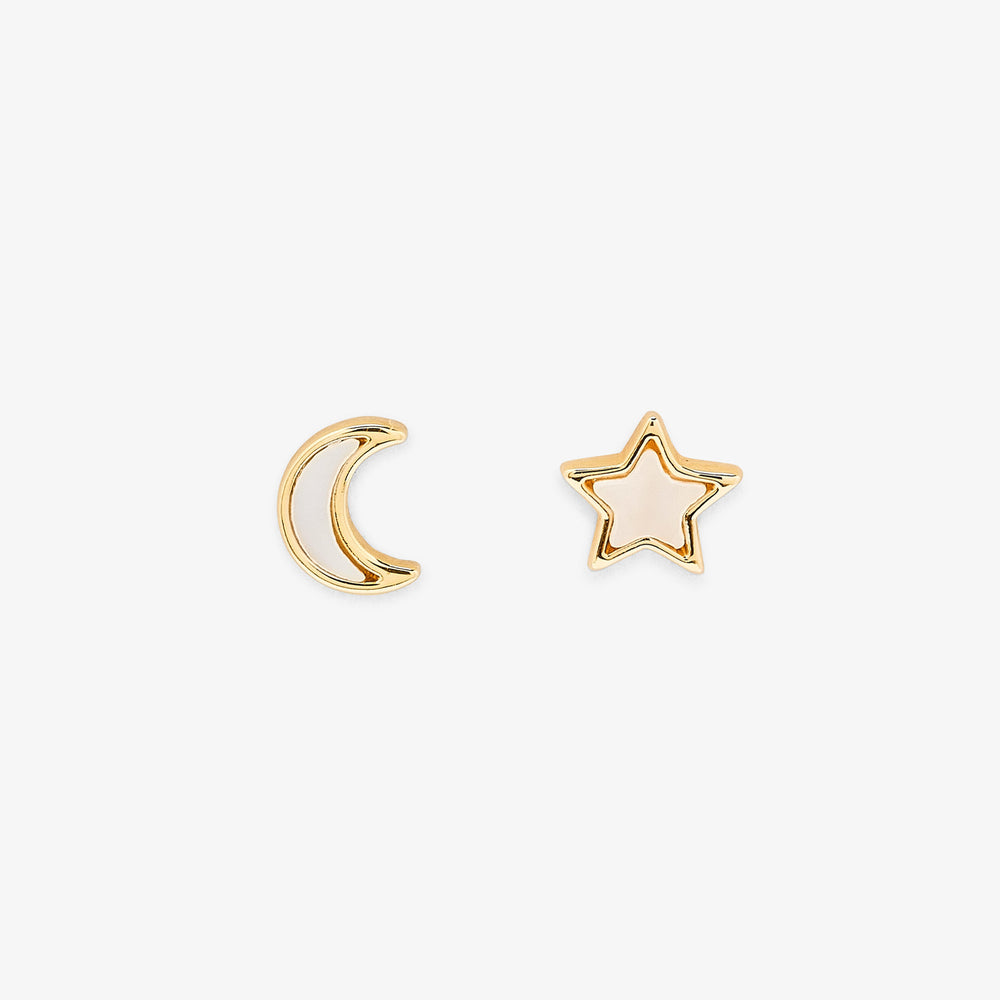 Moon & Star Stud Earrings 1