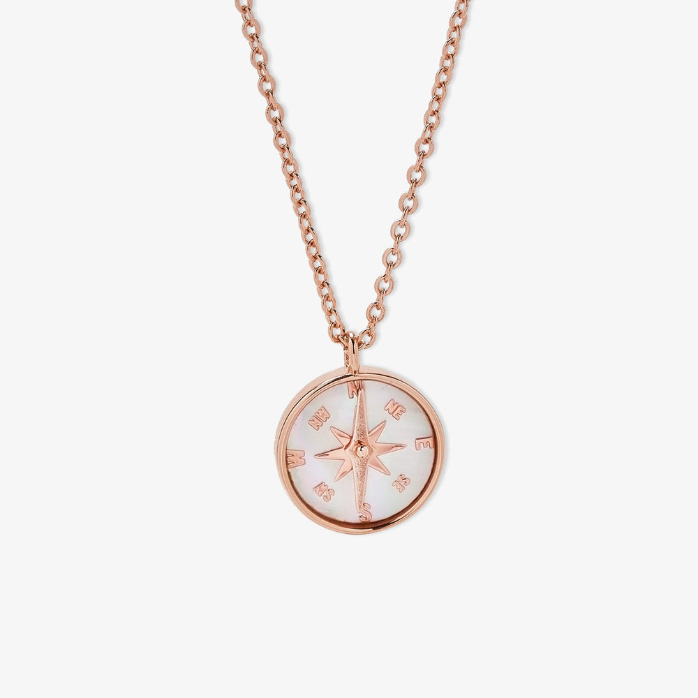 Mother of Pearl Compass Necklace 2