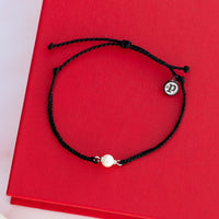 Simple Pearl Bead Charm Bracelet Gallery Thumbnail