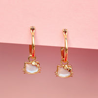 Hello Kitty Opal Hoop Earrings Gallery Thumbnail