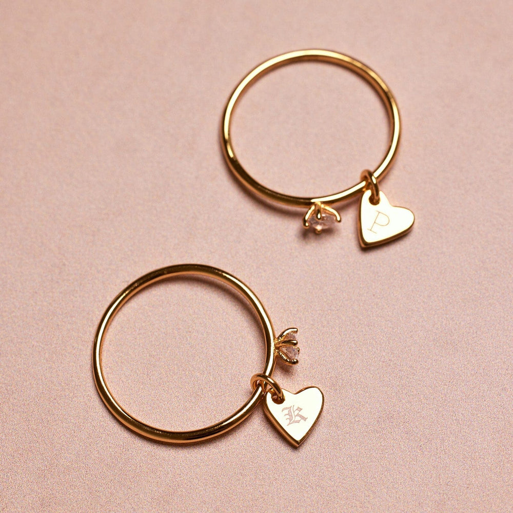 Demi-Fine Engravable Heart Ring 8