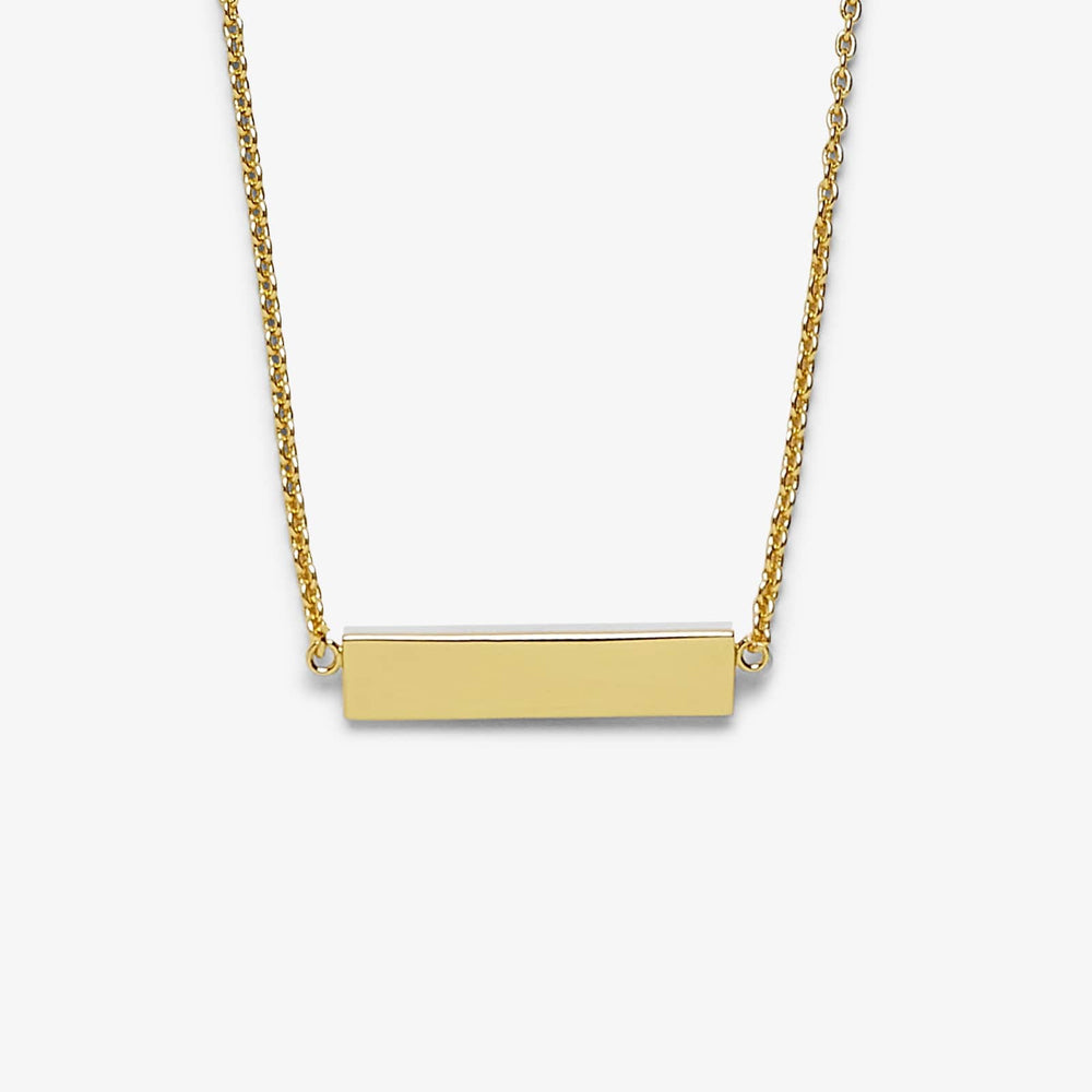 Demi-Fine Engravable Bar Necklace 1