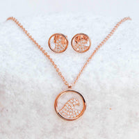 Pave Wave Necklace & Earring Set Gallery Thumbnail