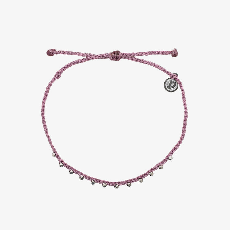 Silver Stitched Beaded Anklet